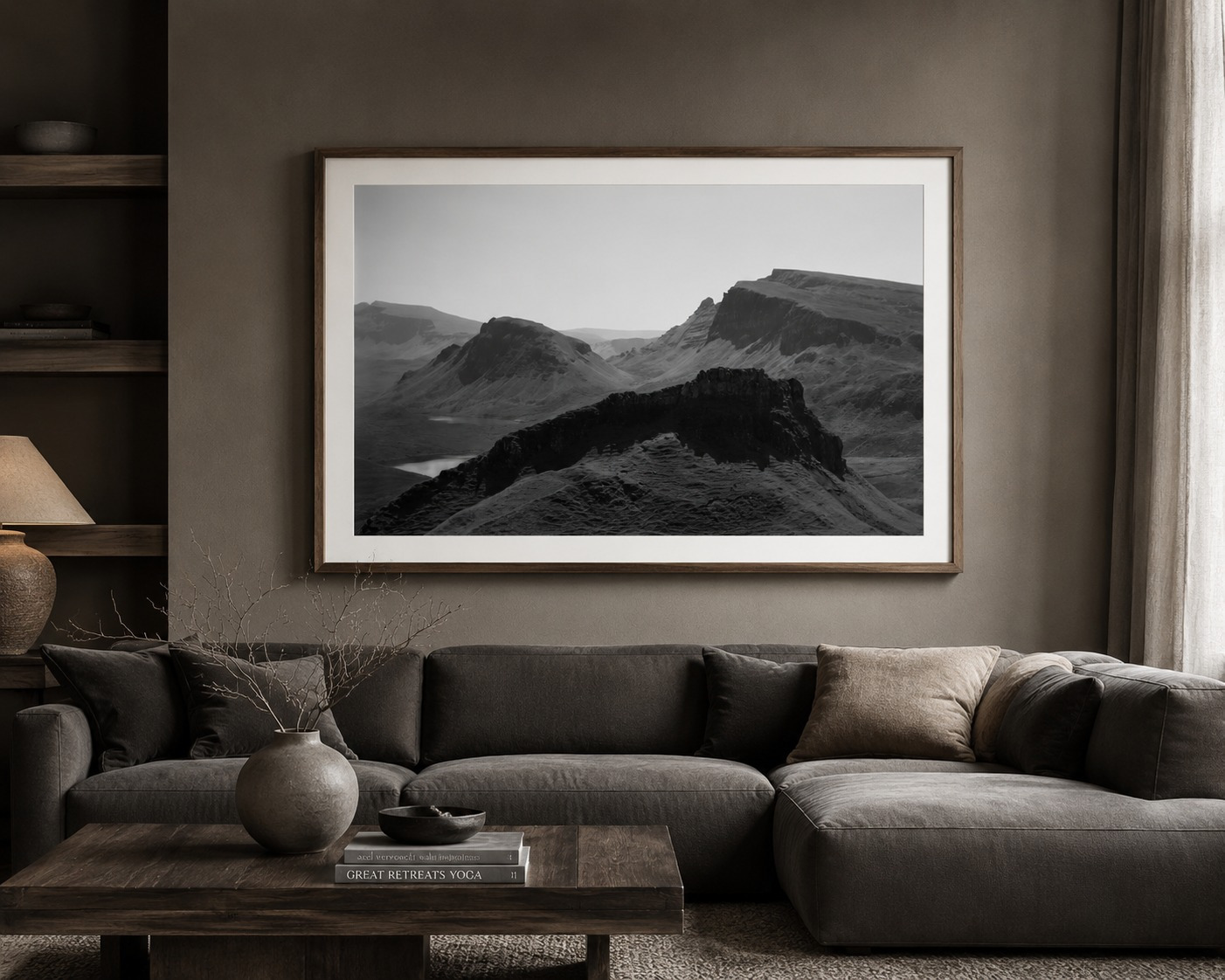 Voorbeeld van een print aan de muur